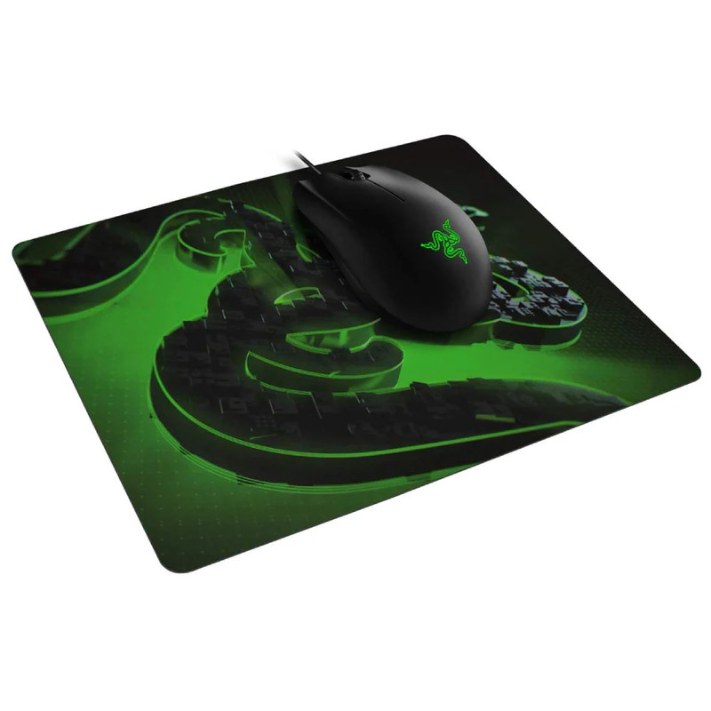 Razer Abyssus Lite & Razer Goliathus Mobile Construct Edition - Mouse and Mouse Mat Bundle - فأرة